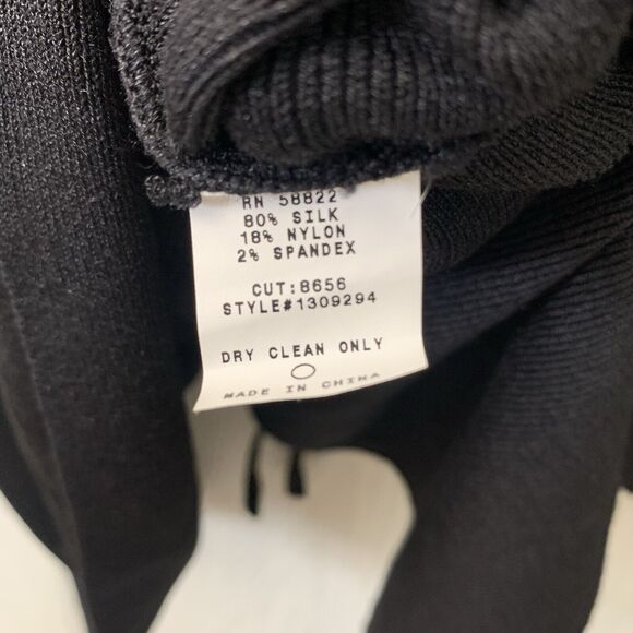 Max Studio Short Sleeve Black Cardigan Wrap Sweater Silk Blend Small NWT - Picture 5 of 5